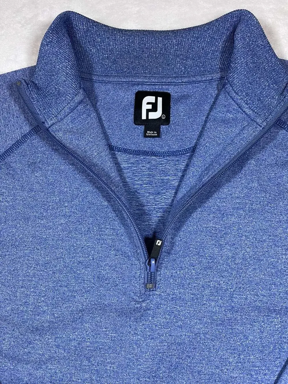 FootJoy FJ Men's Heather Blue 1/4 Zip Golf Pullover
